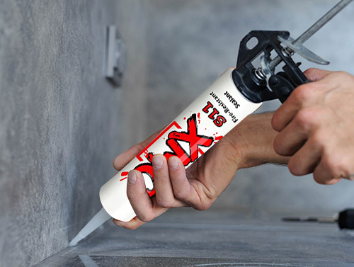 Silikonový tmel odolný proti ohni